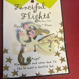 Vintage Fanciful Flights by Karen Rossi Angel Lapel Pin